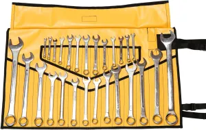 28 Pockets Wrenche Organizer & Roll Up Pouch Hand Crafted Heavy Weight Water Proof 18 Oz. Ballistic Polyester Oxford Canvas Garage Metric/SAE Tools Bag - Yellow - (Tools are not included)