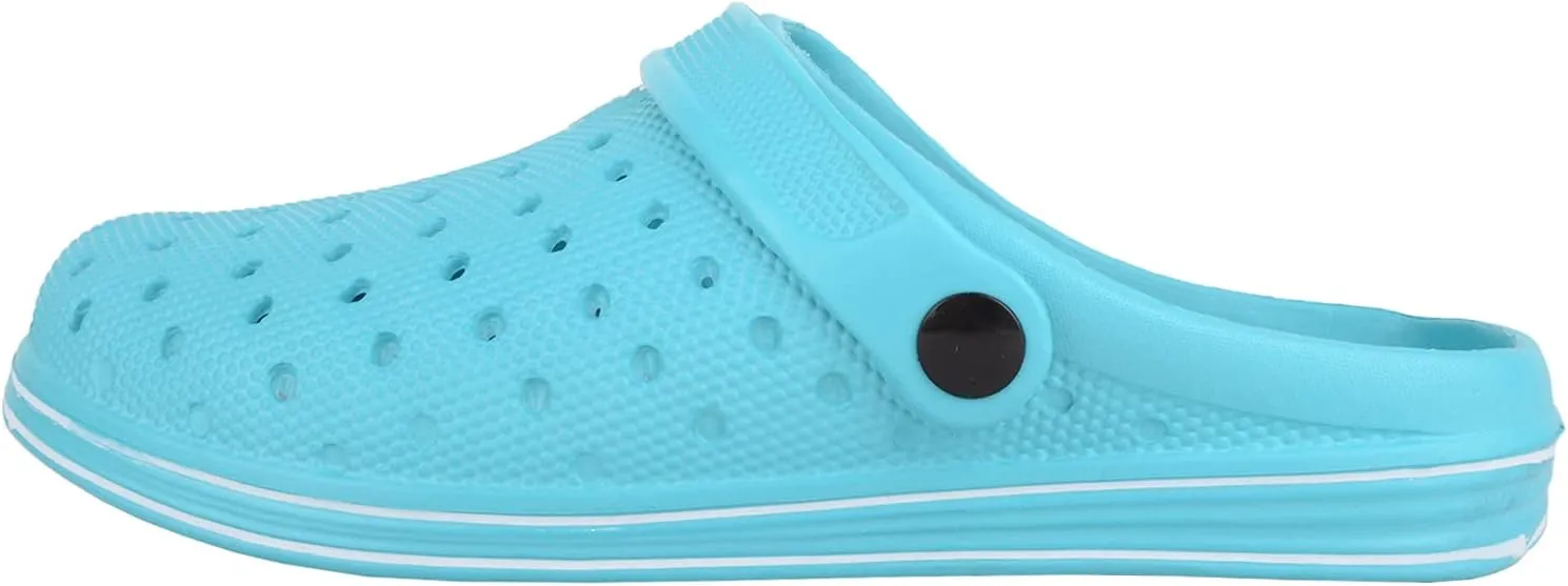 ABSOLUTE FOOTWEAR Womens Slip On Garden Summer Holiday Pool Clogs Shoes with Adjustable Back Strap