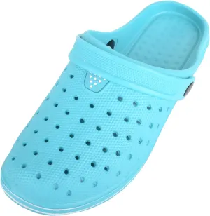 ABSOLUTE FOOTWEAR Womens Slip On Garden Summer Holiday Pool Clogs Shoes with Adjustable Back Strap