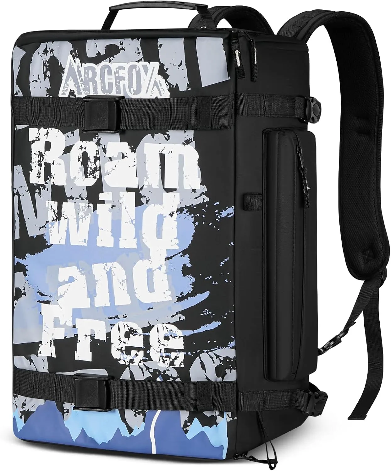 ARCFOX Ski Boot Bag Backpack 60L, Waterproof Snowboard Boot Bag Air Travel Padded Large Storage Fits Ski Helmet, Goggles, Gloves, Skis Poles Gear for Men Women Youth