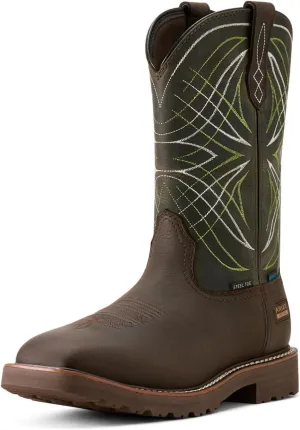 ARIAT Men's Activator Waterproof Steel Toe Work Boot Western