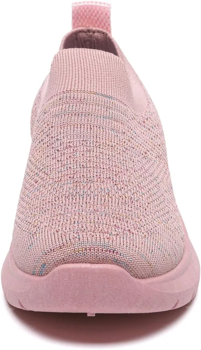 Bernal Girl Slip-On Sparkle Sneakers Toddler/Little Kid/Big Kid Non-Slip Breathable Tennis Walking Shoes