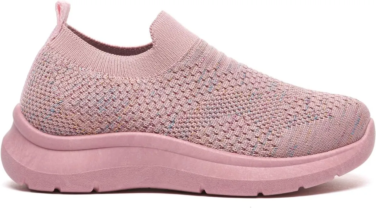 Bernal Girl Slip-On Sparkle Sneakers Toddler/Little Kid/Big Kid Non-Slip Breathable Tennis Walking Shoes