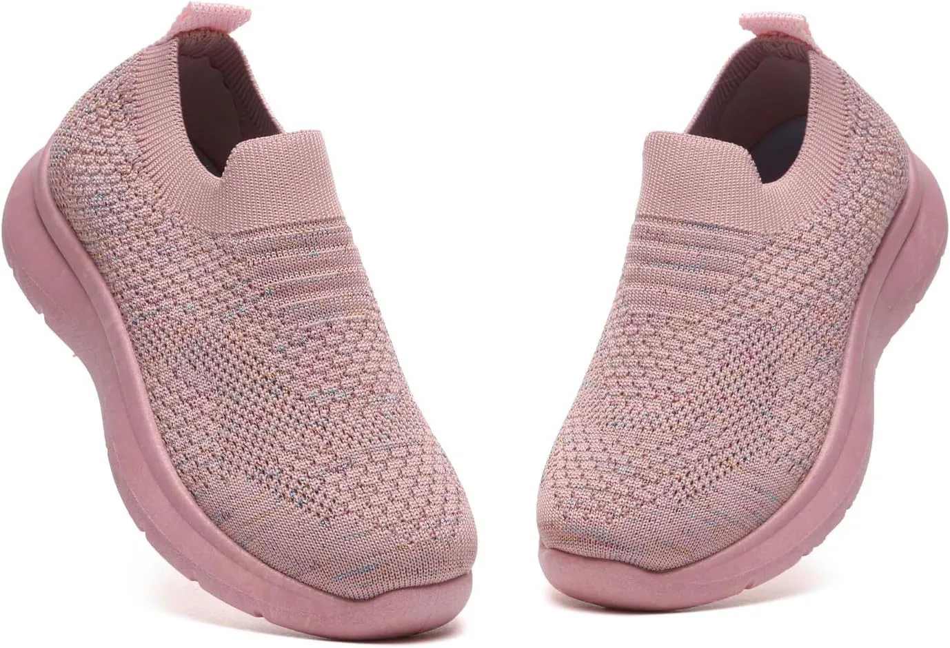Bernal Girl Slip-On Sparkle Sneakers Toddler/Little Kid/Big Kid Non-Slip Breathable Tennis Walking Shoes