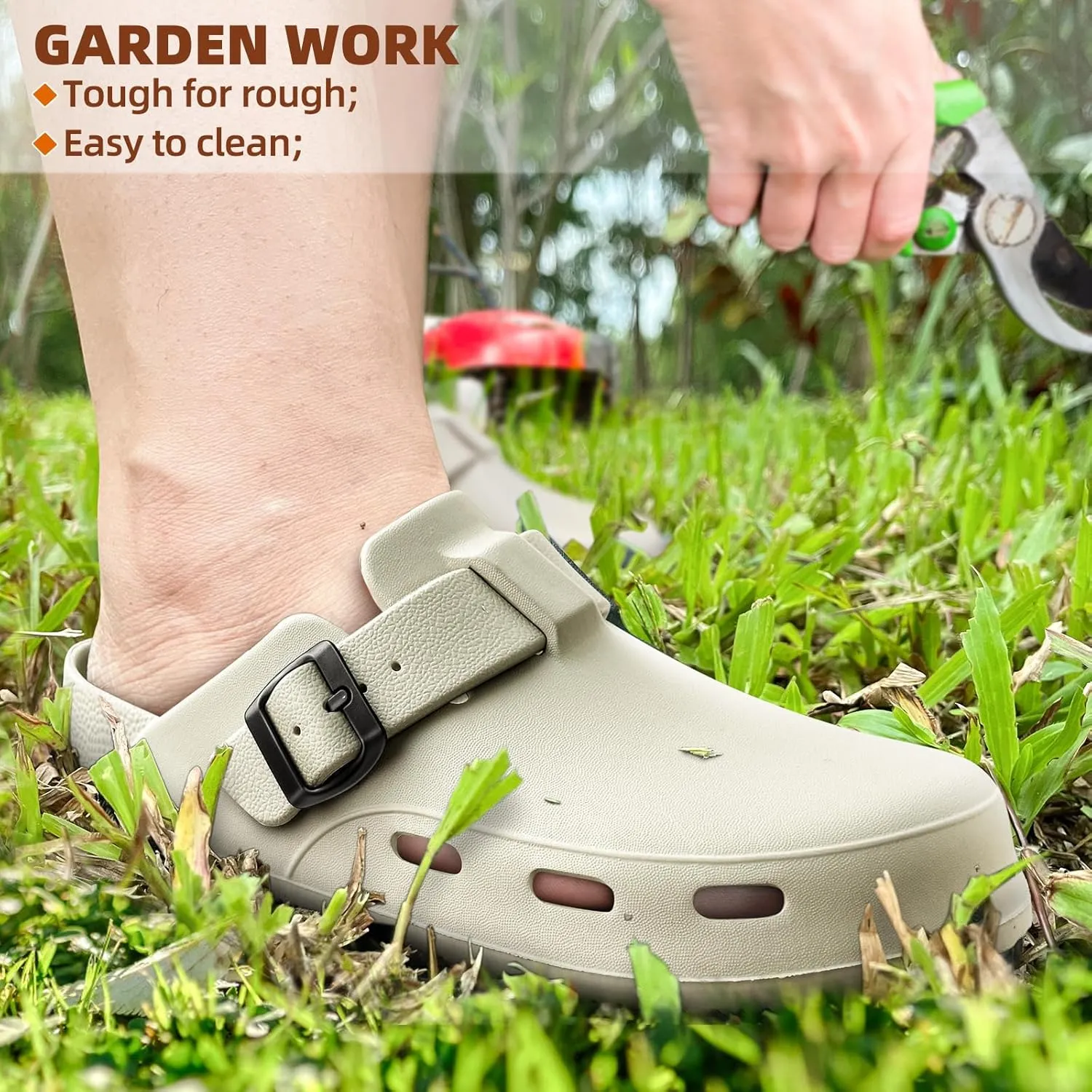BULLIANT Women Clogs, Adjustable Sandals Slip-on Water Shoes Unisex with Cushioned Footbed,Comfortable Lightweight