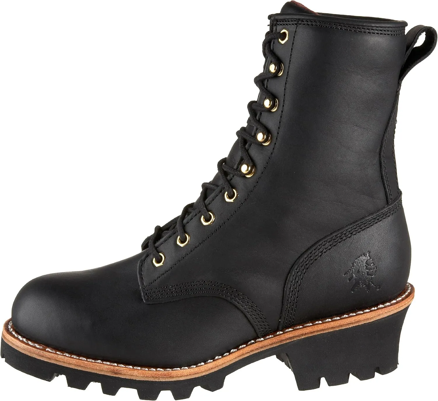 Chippewa Men's Baldor 8" Steel Toe Logger Boots - Slip Resistant, Durable Leather, Heavy Duty Work Boots for Men