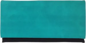 Color Block Flat Canvas Clutch