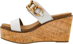 Corkys Footwear On Vacay 3.75-Inch Wedges - Two Strap Slip-on Cork Wedge With Chunky Chain Detail - Where Comfort Meets Chic with Cushioned EVA Insoles