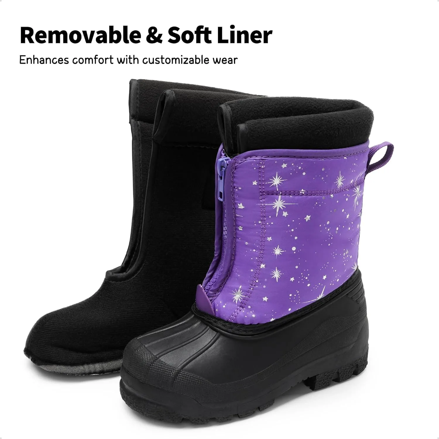 DREAM PAIRS Boys Girls Waterproof Winter Snow Boots