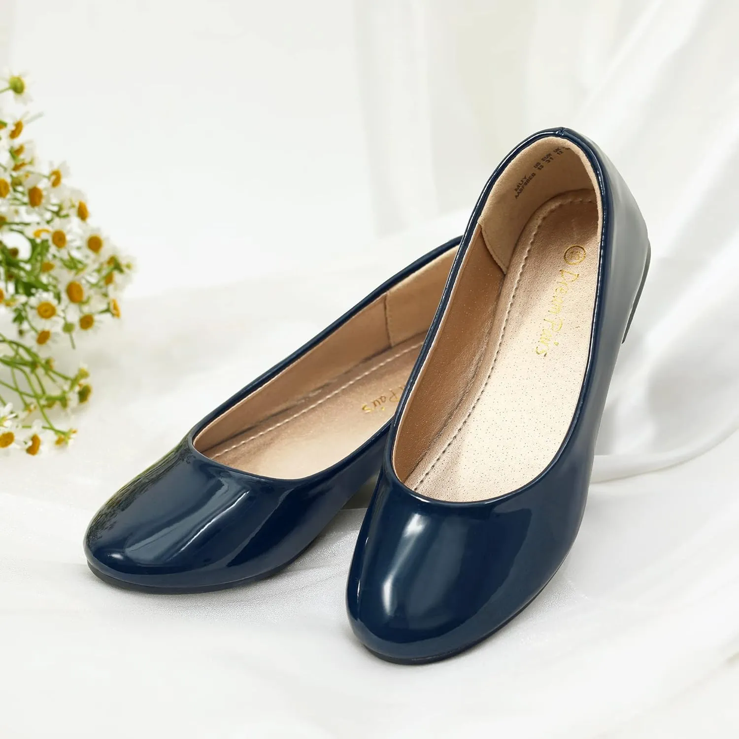 DREAM PAIRS Girls Dress Shoes Slip on Ballerina Flats for Wedding/Party