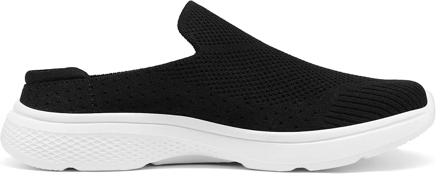 DREAM PAIRS Mules for Women Shoes Slip on Sneakers Knit Flats Lightweight Breathable Comfortable Walking Shoes