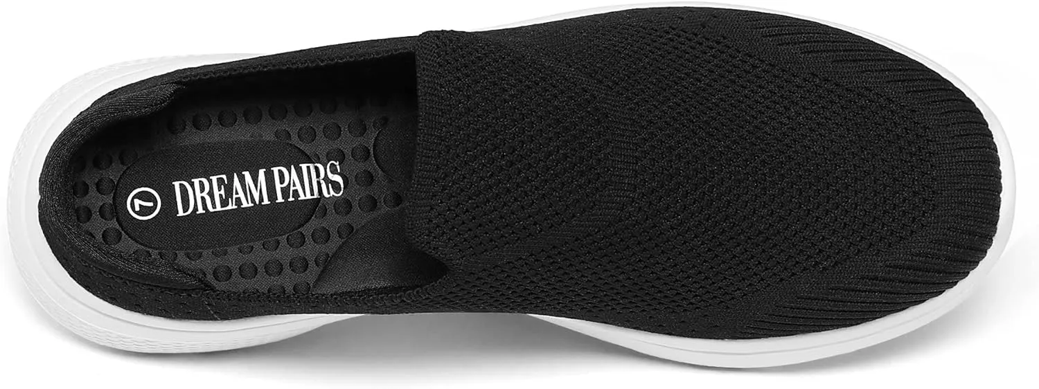 DREAM PAIRS Mules for Women Shoes Slip on Sneakers Knit Flats Lightweight Breathable Comfortable Walking Shoes