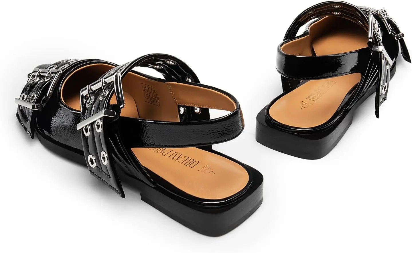DREAM PAIRS Women's Slingback Ballet Flats, Pointed Toe Buckle Comfortable Dress Slip-on Flat Shoes