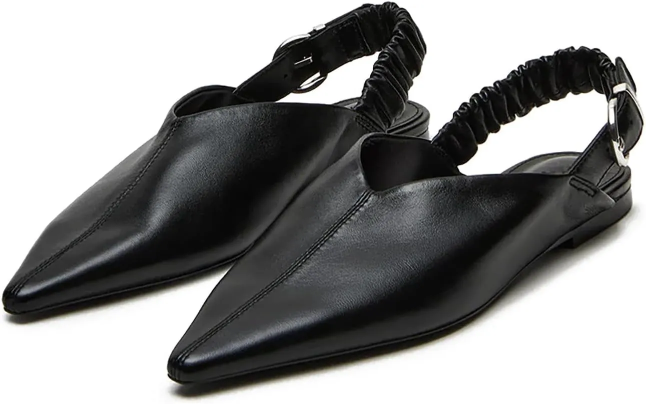 DREAMCIA Pointed Toe Flats for Women Slingback Flats Ballet Flats Shoes Dressy Casual Closed Toe Shoes