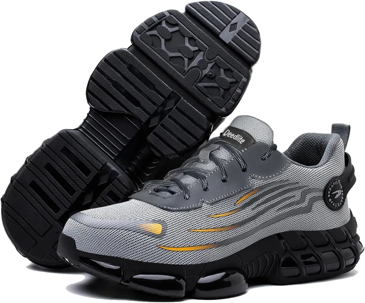 Evontira Elevated Pro Trainers Steel Toe Original, Noozier Safety Shoes, 2025 New Non Slip Work Shoes for Man Women, Lightweight, Comfortable, Prestivos Slip On Steel Toe