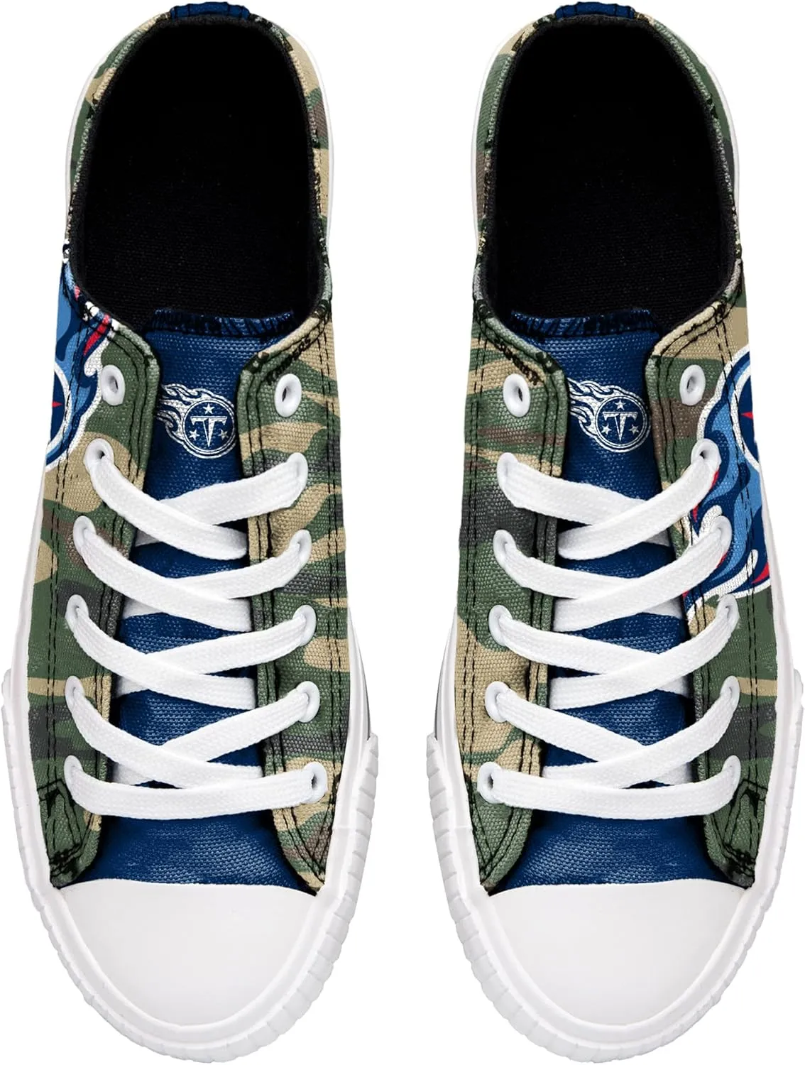 FOCO Women's NFL Camo Low Top Canvas Sneakers Shoes