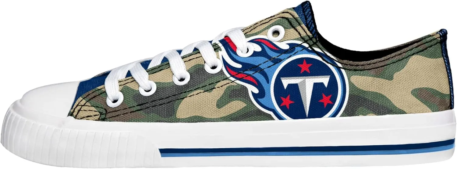 FOCO Women's NFL Camo Low Top Canvas Sneakers Shoes