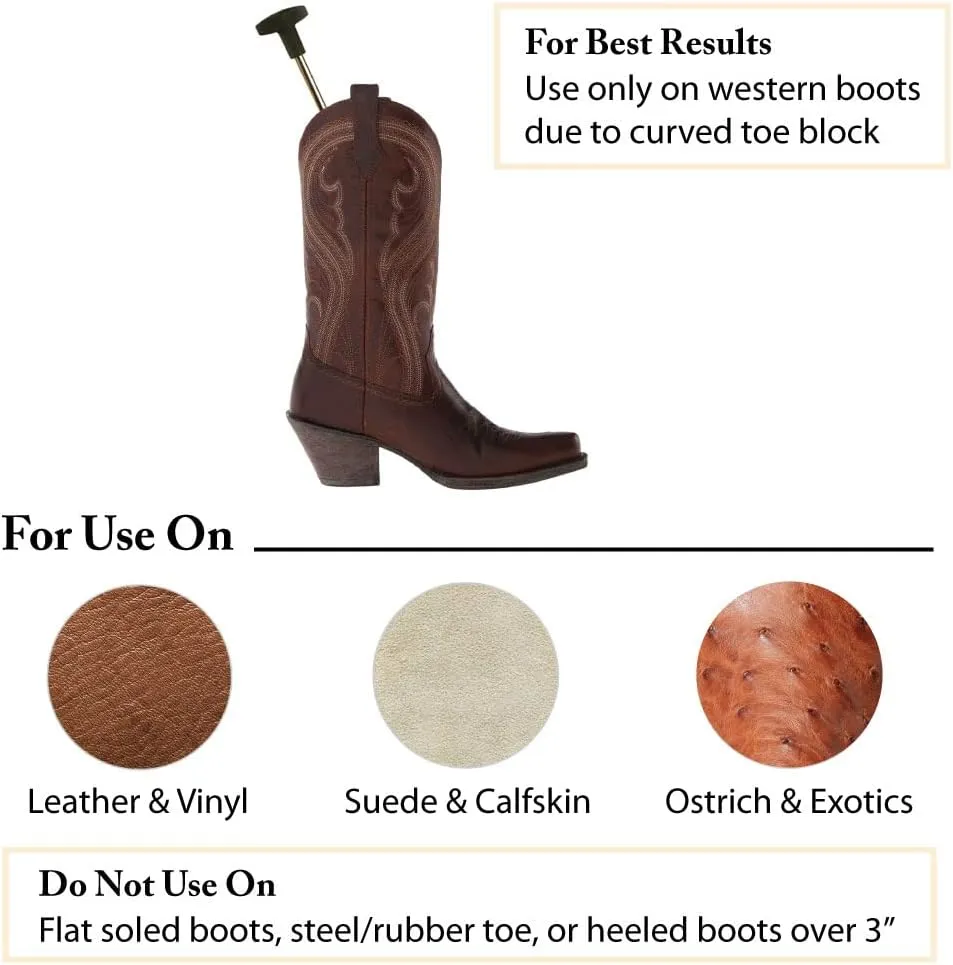 FootFitter Premium Professional Western Cowboy Boot Stretcher - Loosens & Stretches Width for Cowboy Boots