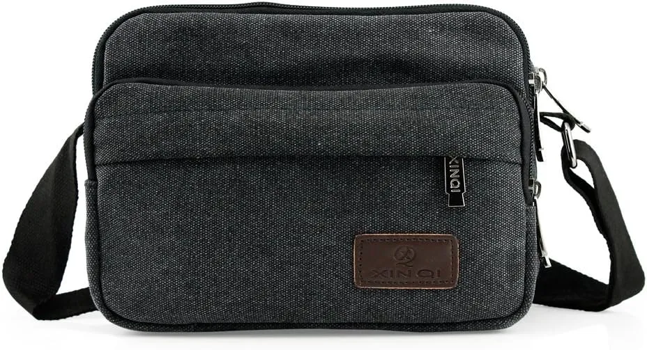 GEARONIC TM Men Vintage Crossbody Canvas Messenger Shoulder Bag Hiking Military Travel Satchel