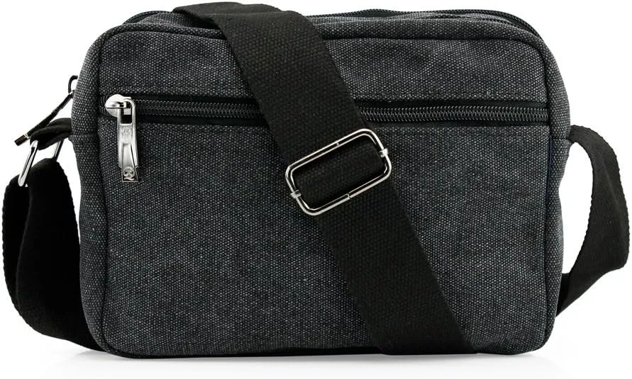 GEARONIC TM Men Vintage Crossbody Canvas Messenger Shoulder Bag Hiking Military Travel Satchel