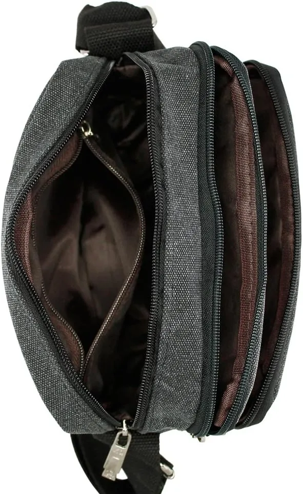 GEARONIC TM Men Vintage Crossbody Canvas Messenger Shoulder Bag Hiking Military Travel Satchel