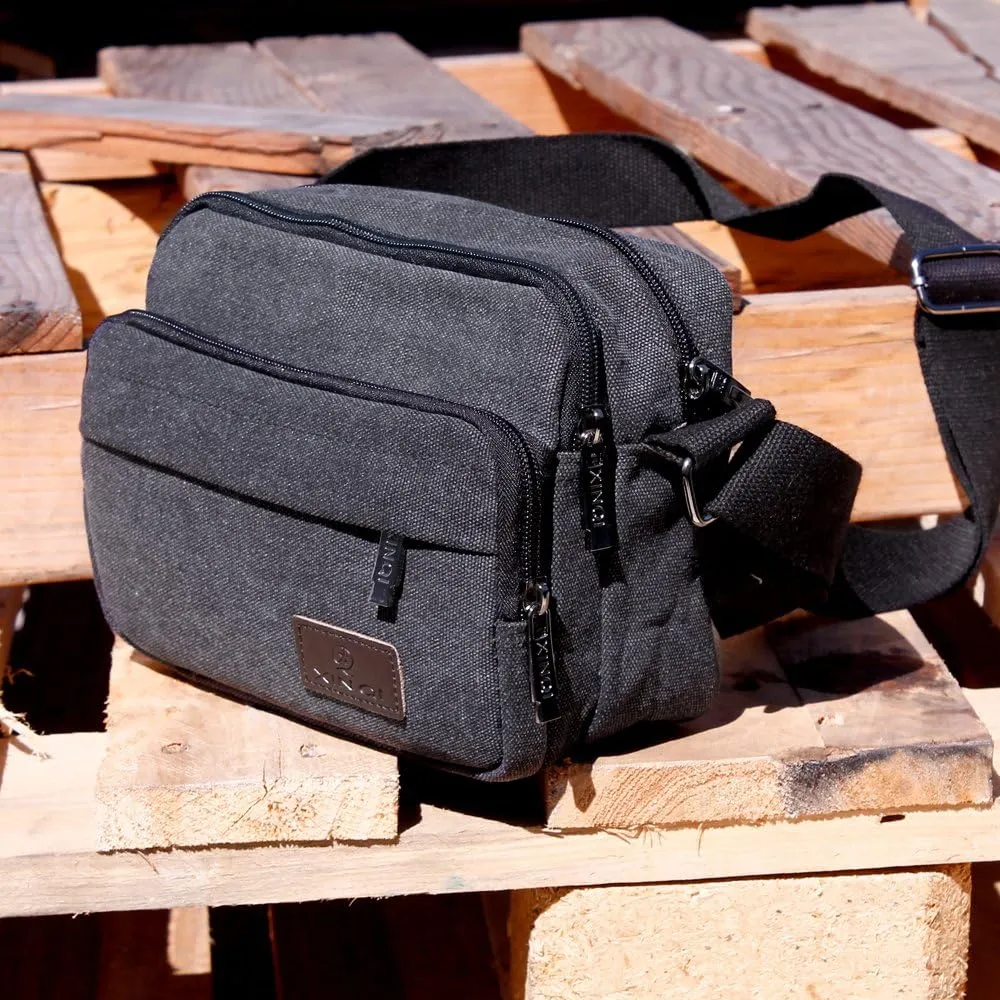 GEARONIC TM Men Vintage Crossbody Canvas Messenger Shoulder Bag Hiking Military Travel Satchel