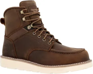 Georgia Boot Core 37 Wedge Steel Toe Work Boot, Brown, Size 9.5(M)