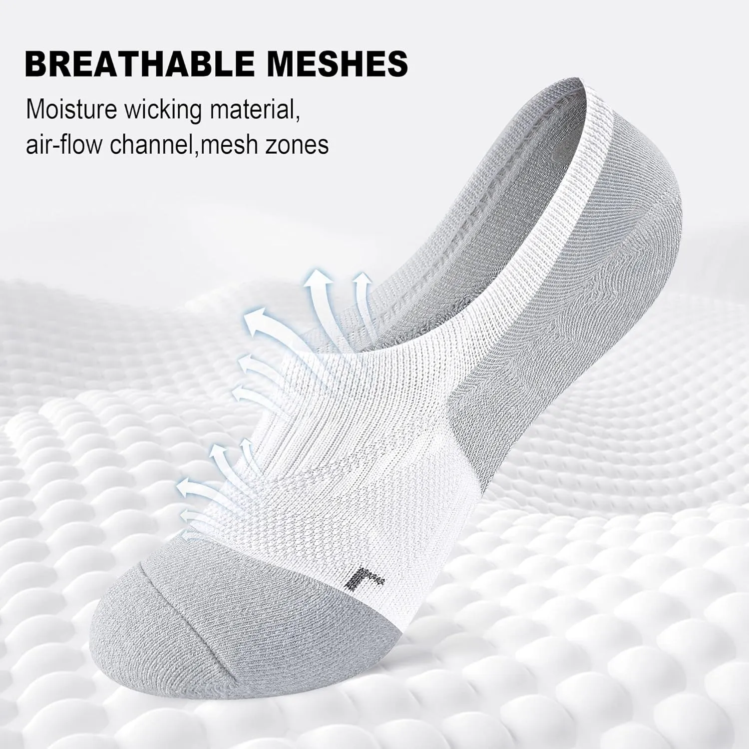 Gonii No Show Socks Womens Athletic Compression Running Low Cut Cushioned Socks 5 Pairs