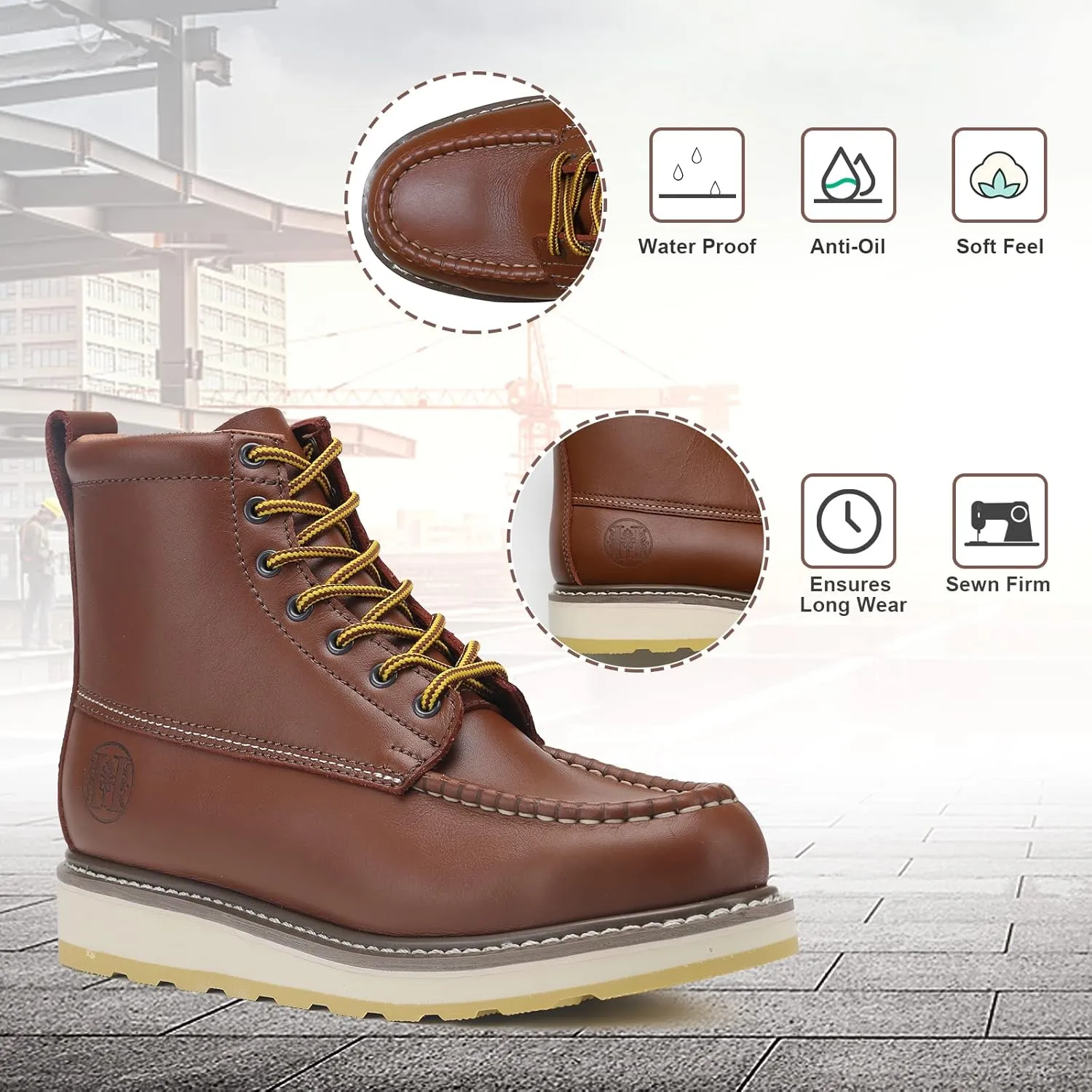 HANDPOINT Men's Classic 6" SureTrack Steel Toe Work Boot 84992