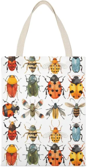 Insects Animals Printed Canvas Tote Bags Shoulder Bag Reusable Grocery Shopping Handbag DIY Gifts 14"x18"
