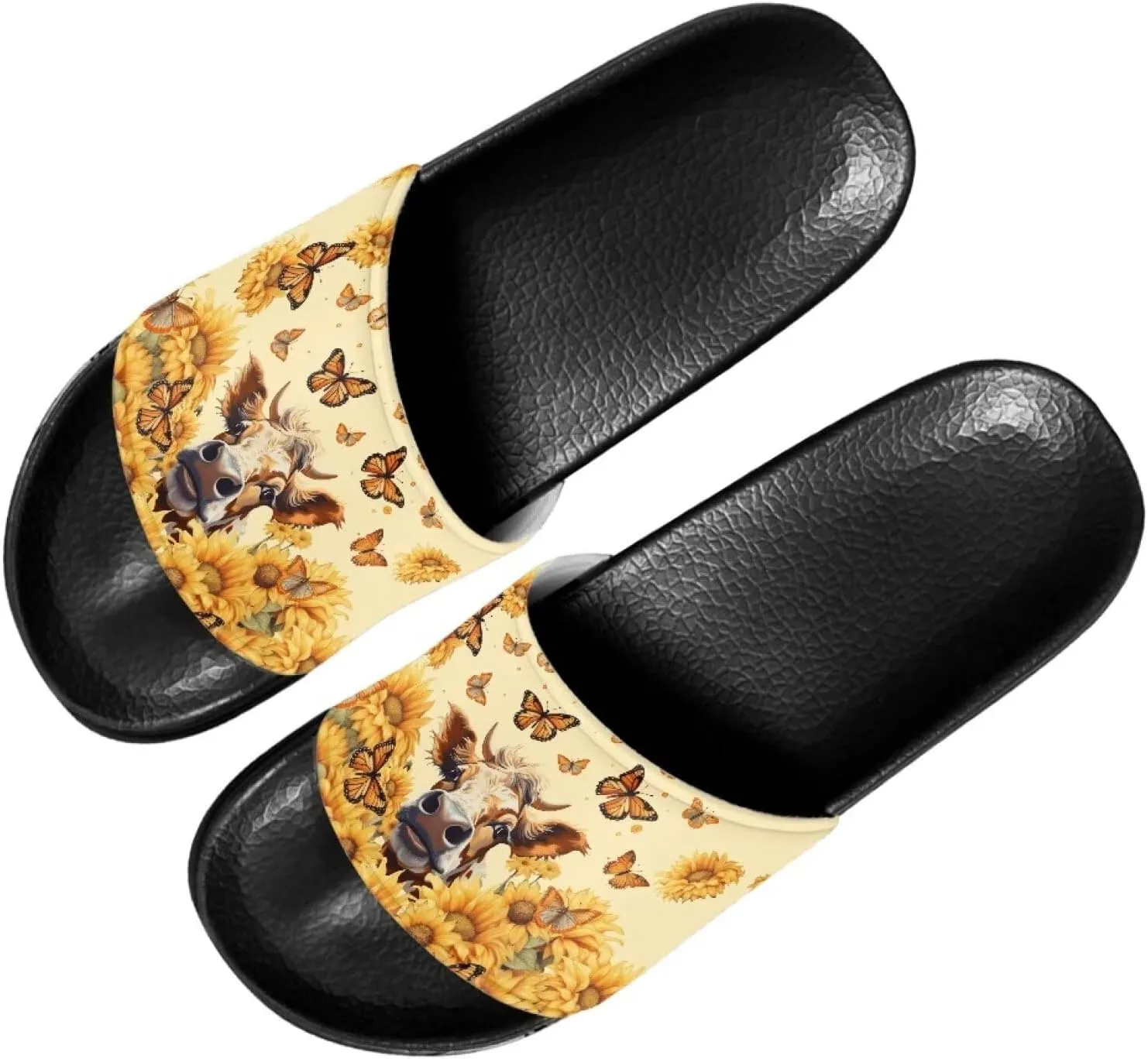INSTANTARTS Women's Slide Sandals Lightweight Non-slip Athletic Sandals Open Toe Slip-on Slippers Flip Flops