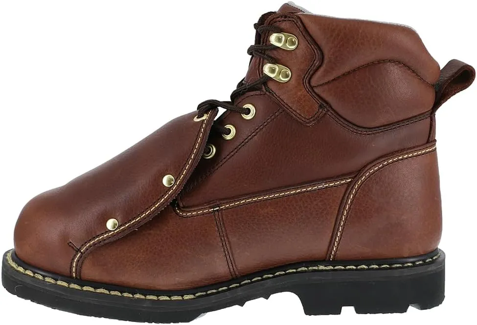 Iron Age Mens Groundbreaker 6 Inch Electrical Steel Toe External Met Guard Work Safety Shoes Casual - Brown