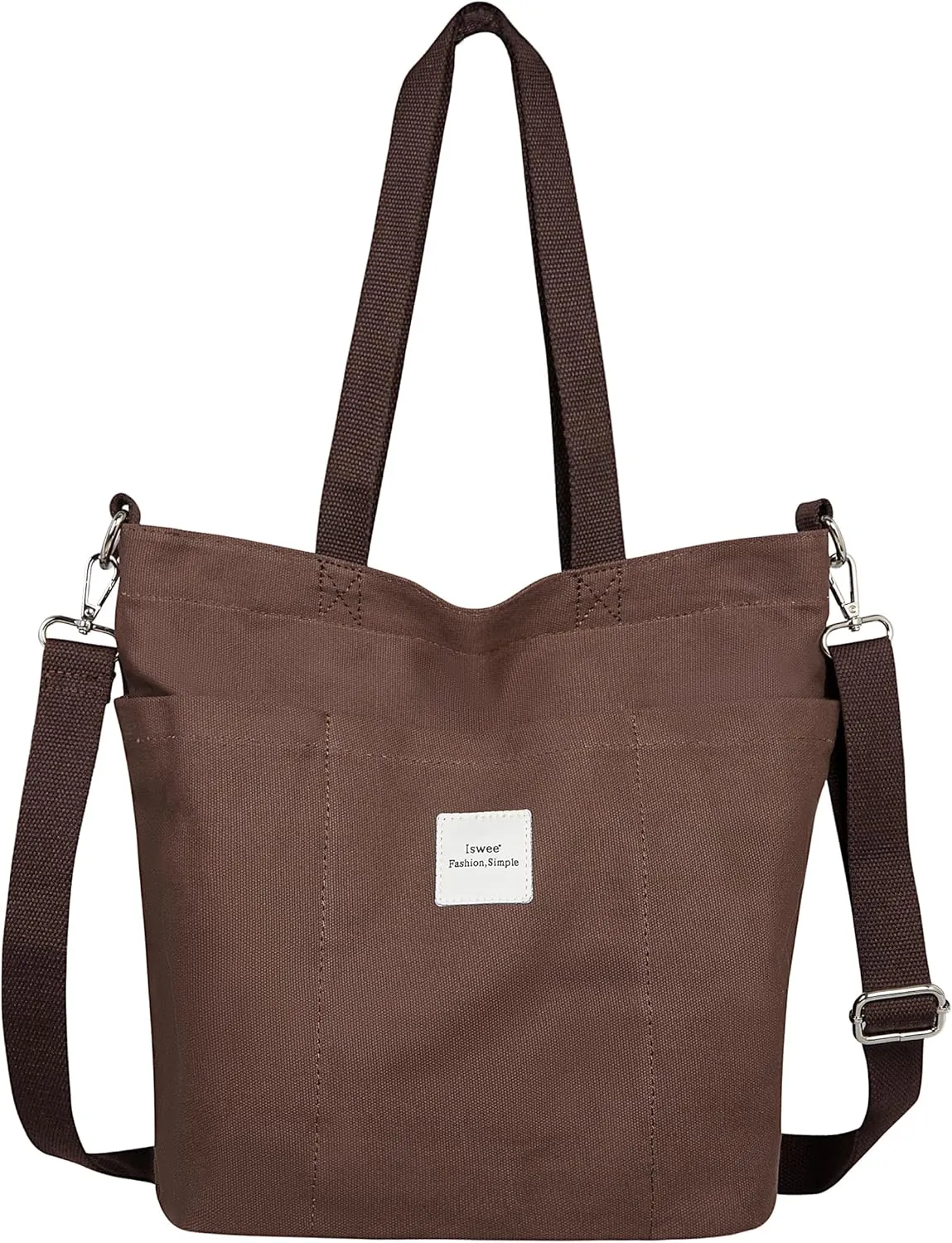 Iswee Genuine Leather Top Handle Bag Tote Bag Crossbody Purse