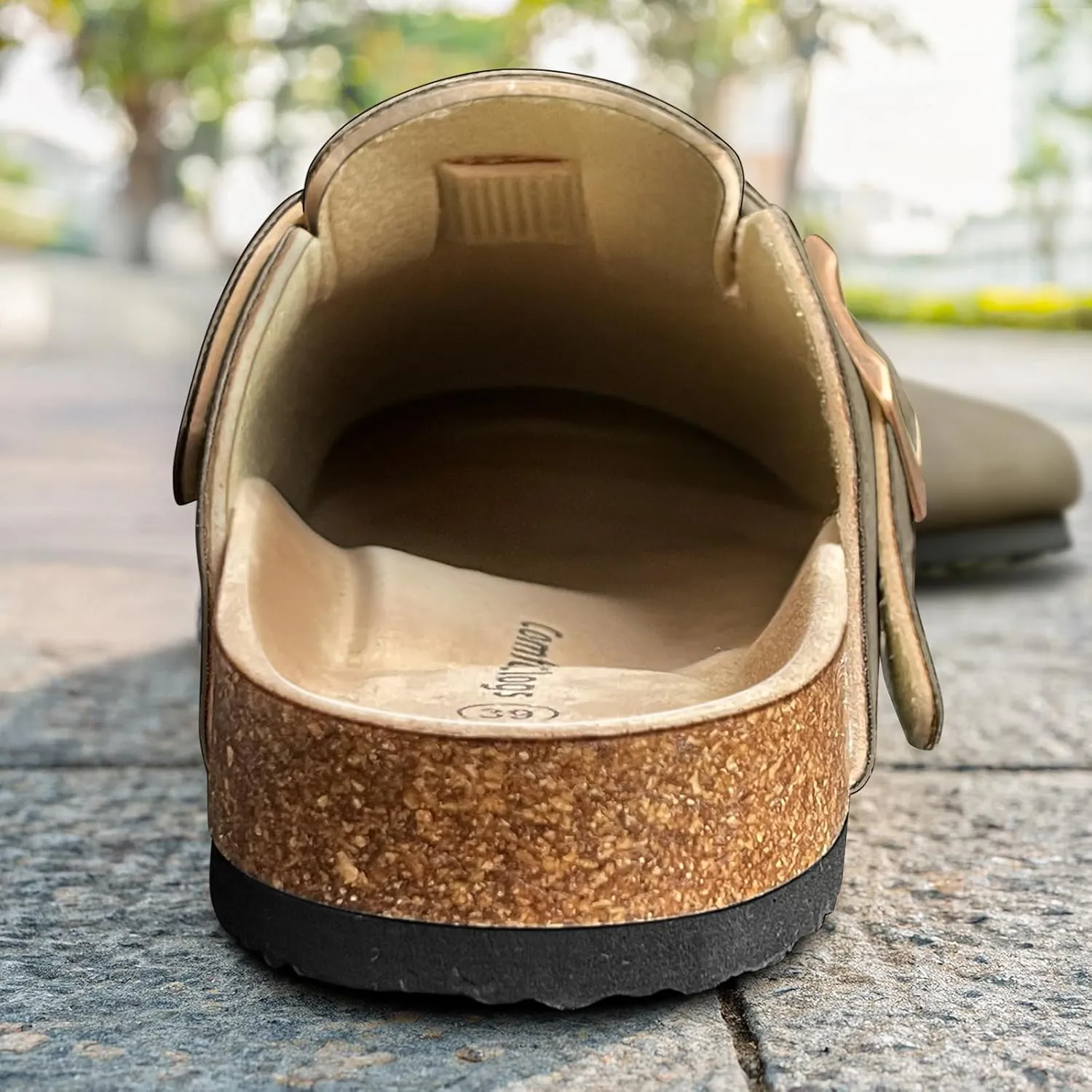 KEMISANT Men Clogs-Comfortable Suede Mules Slippers Sandals Nurse Potato Shoes Unisex-Cushioned Cork-Footbed