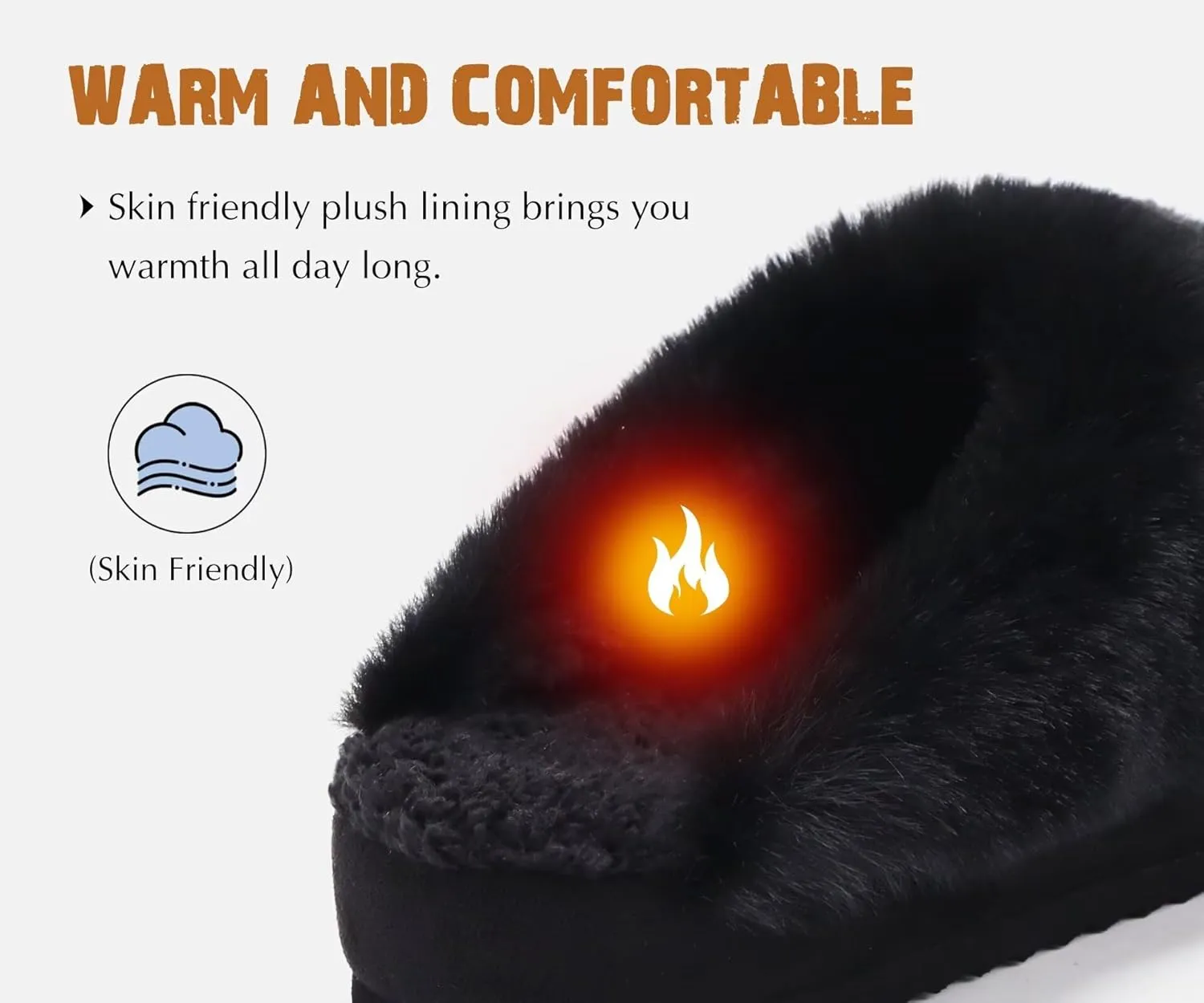 KuaiLu Womens House Platform Slippers Warm Faux Suede Fuzzy Thick Cushioned Yoga Foam Shoes Ladies Slipper Home Lightweight Slip on Indoor Outdoor Non-Slip Hard Sole