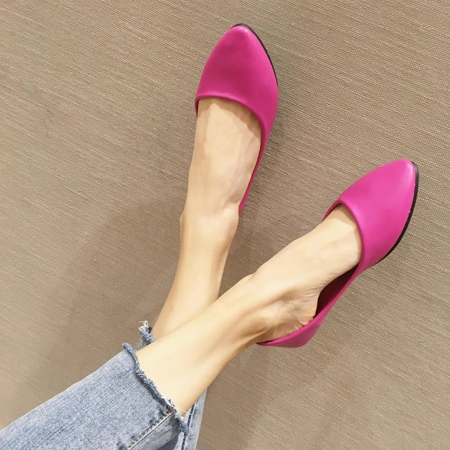 MAIERNISI JESSI Flats for Women Ballet Flats Pointed Toe Dress Business Casual Shoes
