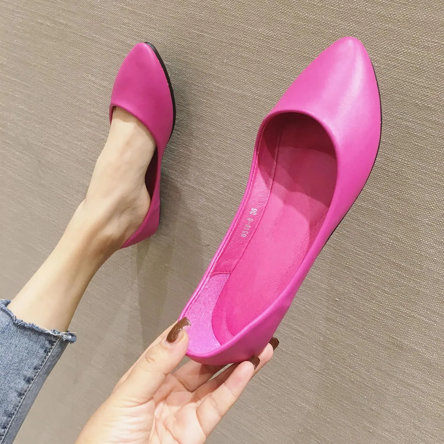 MAIERNISI JESSI Flats for Women Ballet Flats Pointed Toe Dress Business Casual Shoes