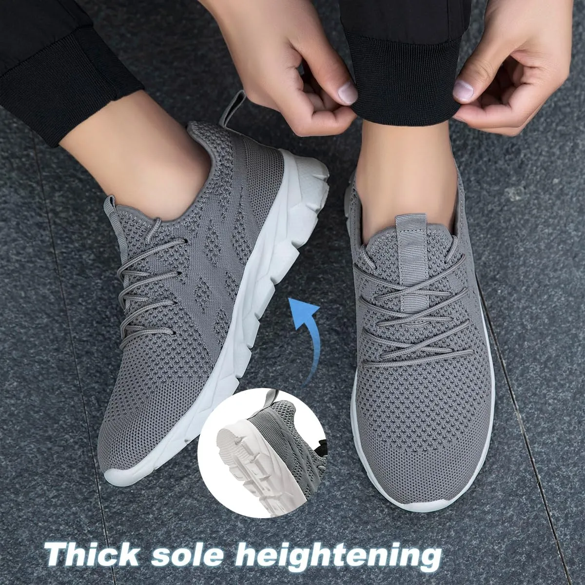 Men Slip On Running Shoes Lightweight Breathable Non-Slip Gym Sneakers Cushioned Comfort for Walking Fitness & Daily Training Leisure Athletic Sports Design