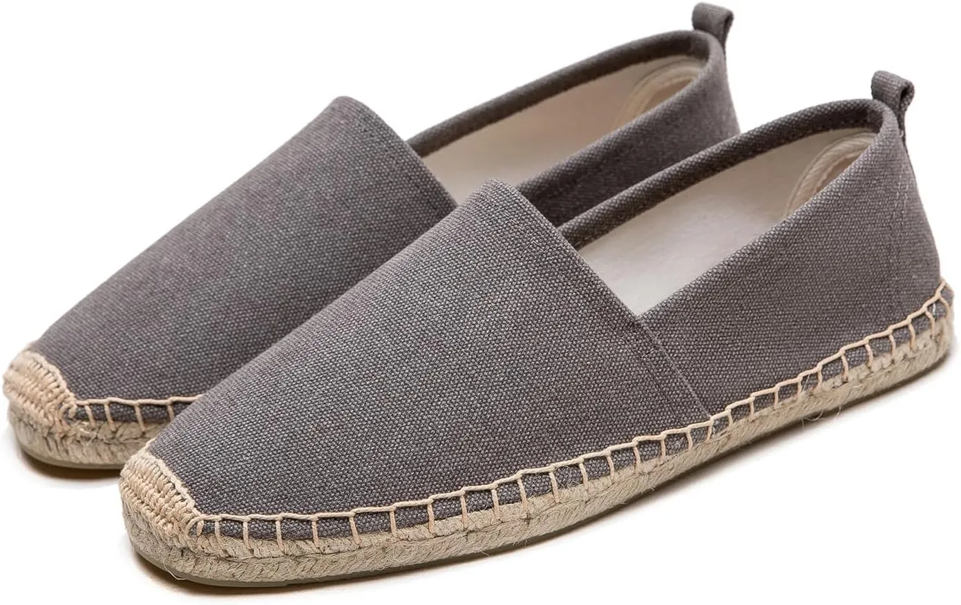 Men's Flat Espadrilles - Mens Sneakers Casual Comfy Linen Vegan Canvas Shoes Men's Flat Shoes Non-Slip Sole Suitable for Summer,Spring,Autumn Any Scenario