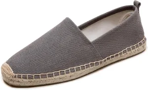 Men's Flat Espadrilles - Mens Sneakers Casual Comfy Linen Vegan Canvas Shoes Men's Flat Shoes Non-Slip Sole Suitable for Summer,Spring,Autumn Any Scenario