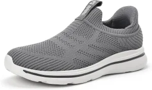 Men's Hands-Free Slip On Sneakers | Laceless Walking Shoes for Gym/Travel/Office