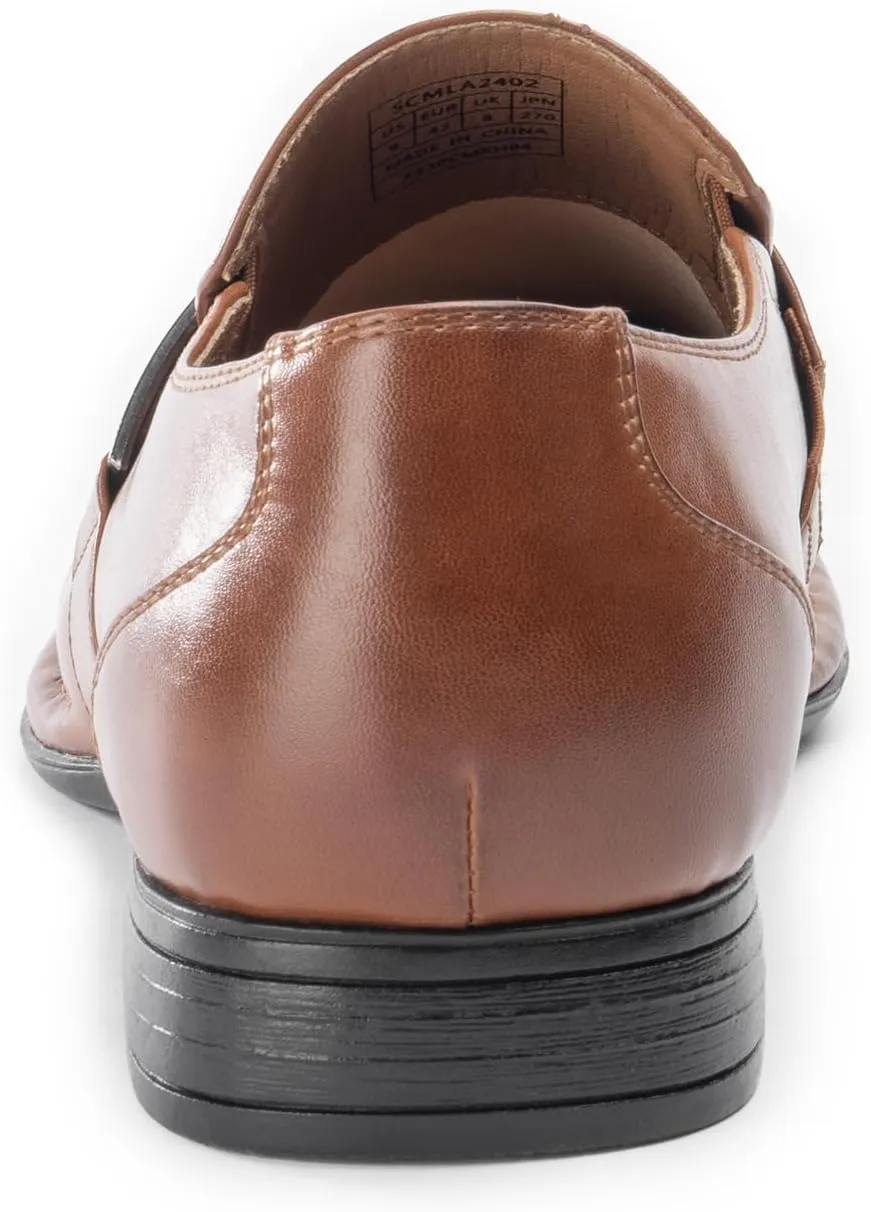 Men's Loafers Dress Shoes Slip on, Leather Lined, Cushioned Insole, Soft Lining, Sturdy Design with Buckle, Classic Comfort Elegance