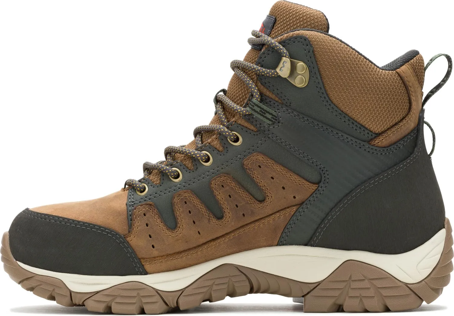 Merrell Men's Windoc Waterproof Steel Toe Mid Construction Boot, Brown, 9.5