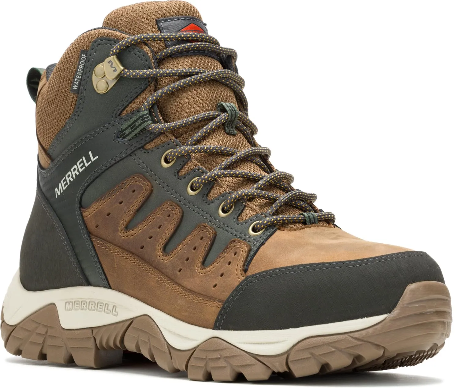 Merrell Men's Windoc Waterproof Steel Toe Mid Construction Boot, Brown, 9.5