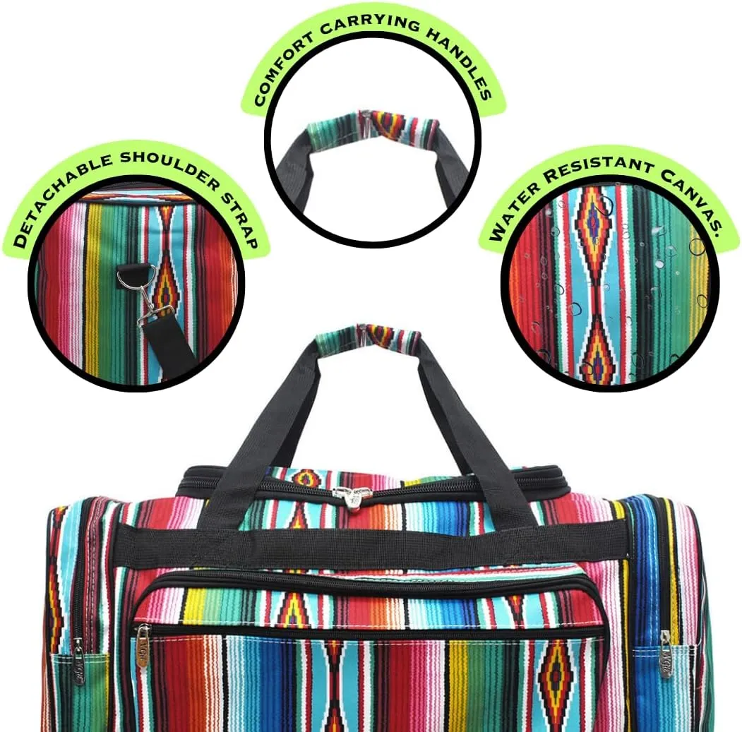 NGIL Canvas 20" inch Duffle Bag (Zarape-black)