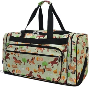 NGIL Canvas 23" inch Duffle Bag (Barn Horse-Black)