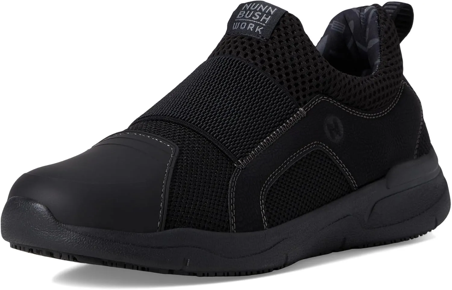 Nunn Bush Men's Grazie Ap1 Slip-on Slip-Resistant Work Shoe Ez on Athletic Style Sneaker Food Service