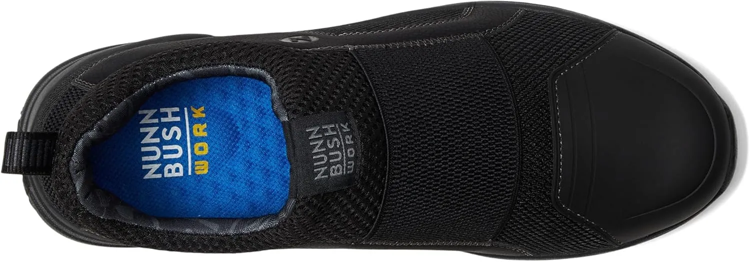 Nunn Bush Men's Grazie Ap1 Slip-on Slip-Resistant Work Shoe Ez on Athletic Style Sneaker Food Service