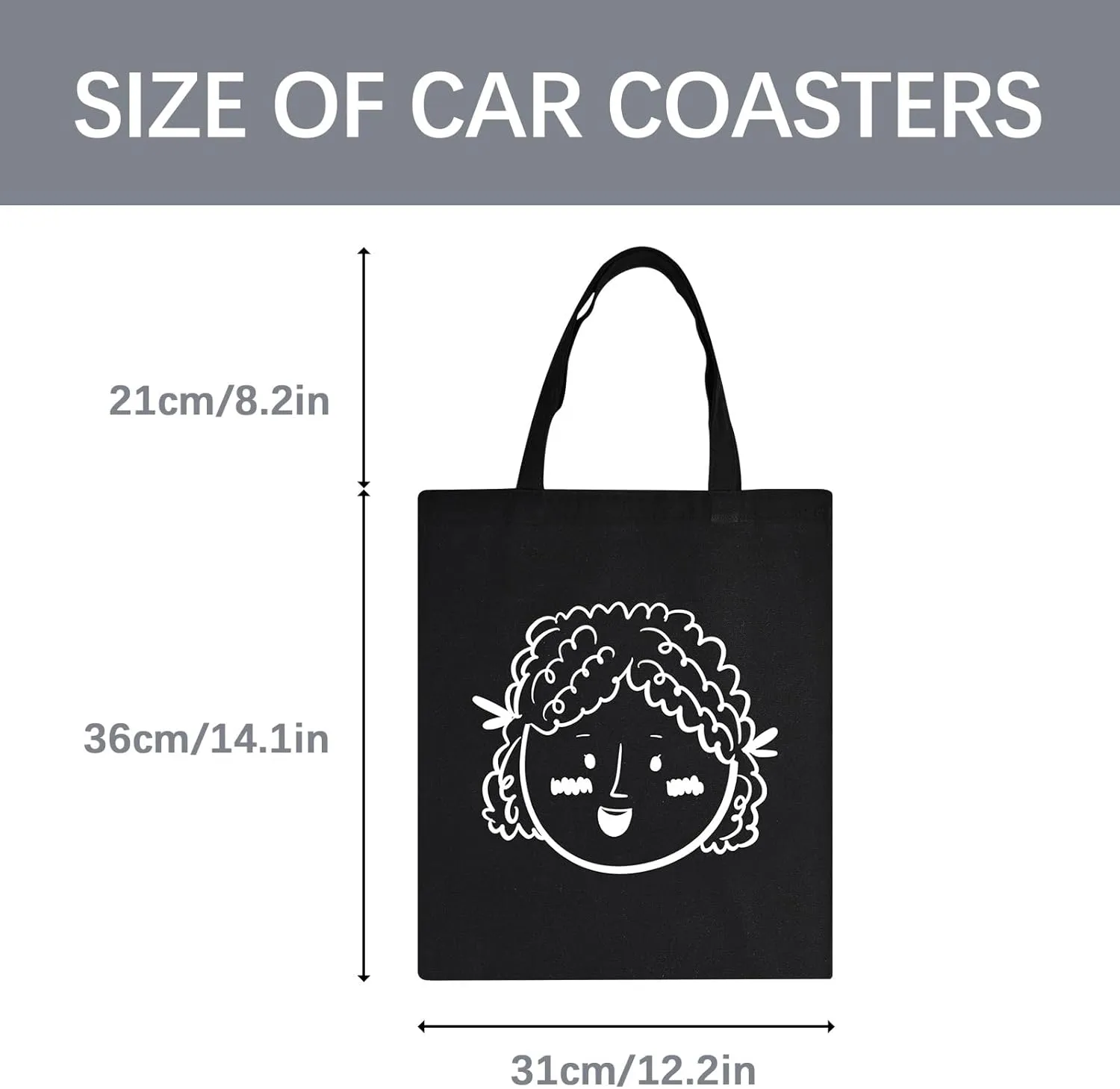 OKBA 10 pcs Sublimation Tote Bags,polyester tote bags for sublimation, DIY customization blank canvas tote bags 12.2 * 14.2 in (black)