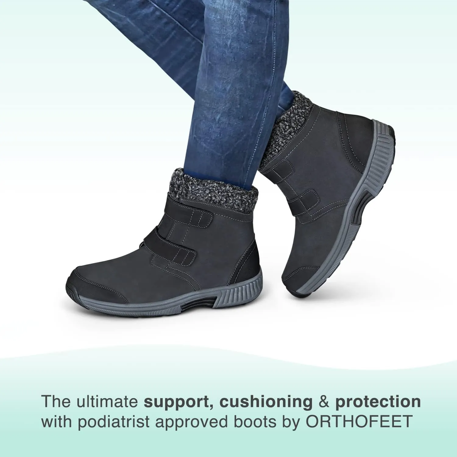 Orthofeet Women's Orthopedic Waterproof Winter Boot with Arch Support Florence